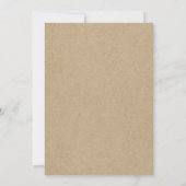 Rustiek groen kraft groen blad meisje baby shower kaart (Achterkant)
