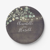 Rustiek groen Plattelandsfeest Papieren Bordje (Voorkant)