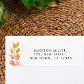 Rustiek groen retour adreslabel etiket