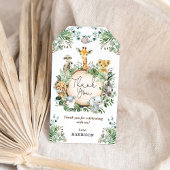 Rustiek groen Safari Oerwoud Dieren Dank u Cadeaulabel