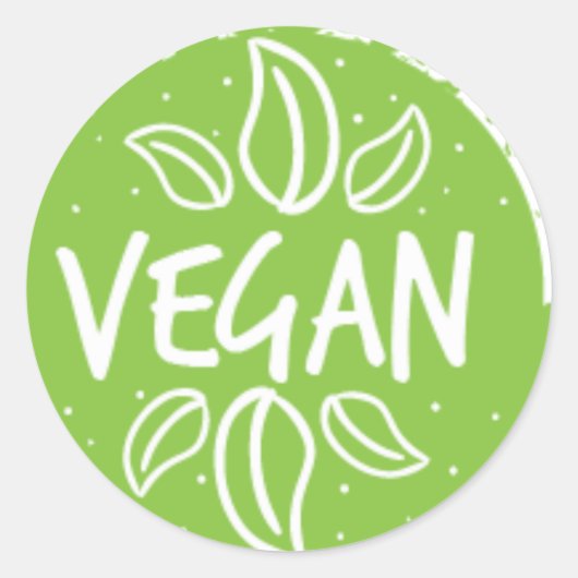 Rustiek groen vegan food label | plaatselijk gepro (Voorkant)