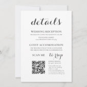 Rustiek groen Waterverf bruiloft All-in-one Kaart (Achterkant)