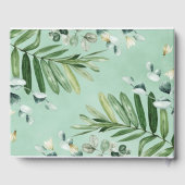 Rustiek groen Woodland Dieren Baby shower Gastenboek (Achterkant)