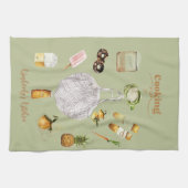 Rustiek Groene Kerstvakantie Boerderij Gift Theedoek (Horizontaal)