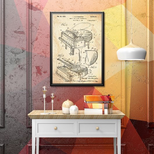 rustiek | Groot pianooctrooi Poster