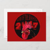 Rustiek Haan Jaar 2017 briefkaart (Voorkant / Achterkant)