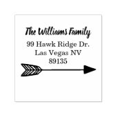 Rustiek Hand getrokken pijl retour adres Zelfinktende Stempel (Design)