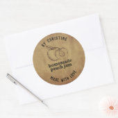 Rustiek Handgemaakt met liefde perzik Jam Label (Envelop)