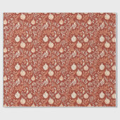 Rustiek handgeschilderd Ornament en gebladerte Cadeaupapier (Vlak)