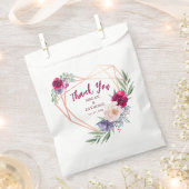 Rustiek Hart Bourgondië & Blush | Dank je bruiloft Bedankzakje (Geknipt)