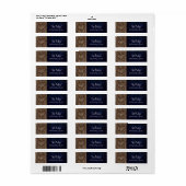 Rustiek Hart Gesneden in Tree Night Adresetiketten Etiket (Full Sheet)