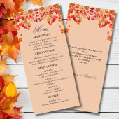 Rustiek Herfst Herfst Wedding Menu