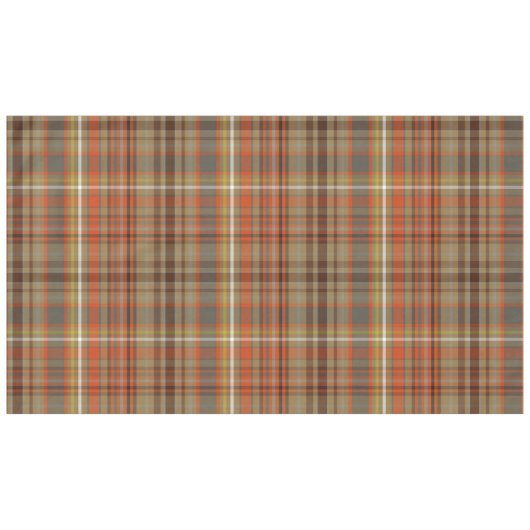 Rustiek Herfst Plaid Bruin Sinaasappel Grijs Goud  Tafelkleed (Voorkant (Horizontaal))