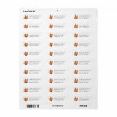 Rustiek herfstblad retouradres etiket (Full Sheet)