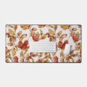 Rustiek herfstbladpatroon bureaumat (Keyboard & Muis)