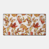 Rustiek herfstbladpatroon bureaumat (Voorkant)