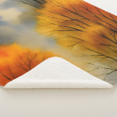 Rustiek Herfstbos - Herfst Waterverf Sherpa Deken (3/4)