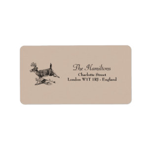 Rustiek hert Woodland bruiloft adres label