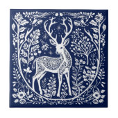 Rustiek Herten Keramisch Tegeltje (Voorkant)