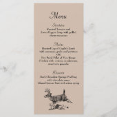 Rustiek Herten Woodland Bruiloft Diner Menu (Voorkant)