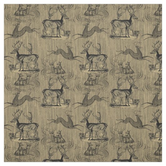 Rustiek hertenpatroon stof (Swatch)