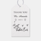 Rustiek Het vraagt grote hart leraar waardering Cadeaulabel (Achterkant)