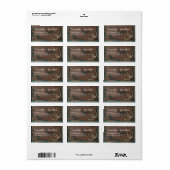 Rustiek Hoefijzer en Hout Etiket (Full Sheet)