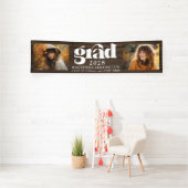 Rustiek hout Afstuderen 2 foto lang Spandoek (Insitu)