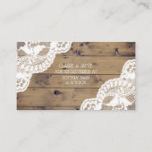 Rustiek Hout Antiek Lace Wedding Registry Insert Informatiekaartje (Voorkant)