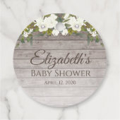 Rustiek hout baby bunny dank u bedankjes labels (Achterkant)