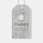 Rustiek hout Baby's Breath Mason Jar Schuur Bruilo Cadeaulabel (Voorkant)