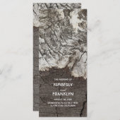 Rustiek Hout Berk Bark Country Wedding Programma's (Voorkant / Achterkant)