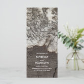 Rustiek Hout Berk Bark Country Wedding Programma's (Staand voorkant)