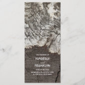 Rustiek Hout Berk Bark Country Wedding Programma's (Voorkant)