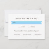 Rustiek Hout Blauw Herten Jongen Baby shower RSVP (Achterkant)