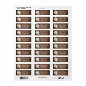 Rustiek hout blauw Hydrangea retour adres label (Full Sheet)