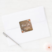 Rustiek Hout & Bloem Vierkante Sticker (Envelop)