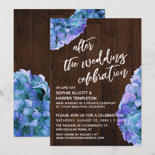 Rustiek Hout & Bloemen na de Bruiloftsviering Kaart