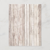 Rustiek hout bloemenland bruiloft details invoegen informatiekaartje (Achterkant)