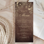 Rustiek Hout Boho Bloemen Bruiloft Menu
