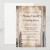 Rustiek Hout & Bomen Huwelijksuitnodigingen Kaart (Voorkant / Achterkant)