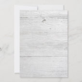 Rustiek hout & Botanische bladeren Bruiloft uitnod Kaart (Achterkant)