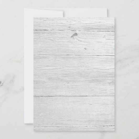 Rustiek hout & Botanische bladeren Bruiloft uitnod Kaart (Achterkant)