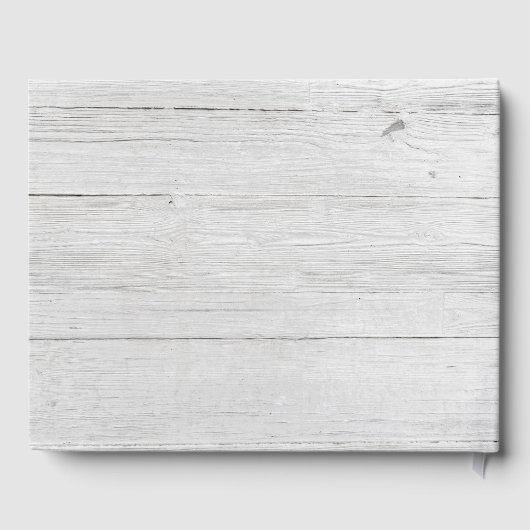 Rustiek hout & botanische krans bladeren bruiloft gastenboek (Achterkant)