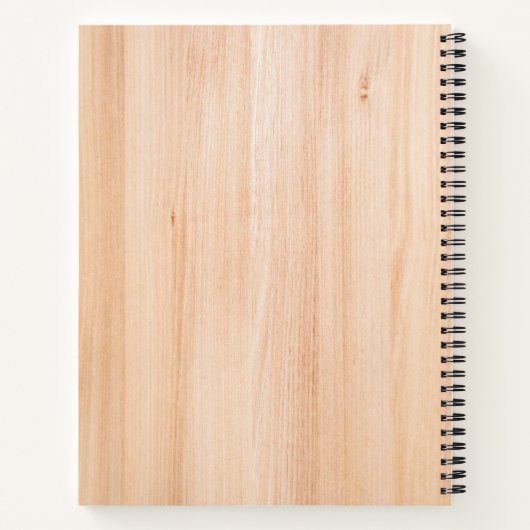 rustiek hout bruin kookrecept kookboek notitieboek (Achterkant)