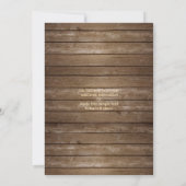 Rustiek Hout, Burlap & String Lights Bruiloft Kaart (Achterkant)