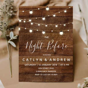 Rustiek hout de avond voor de uitnodiging