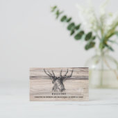 rustiek hout | Deer Wedding Registry Kaart (Staand voorkant)