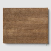 Rustiek Hout Elegant Script Familienaam Trouwen Gastenboek (Achterkant)