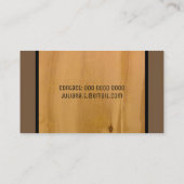 rustiek hout elegant visitekaartje (Achterkant)